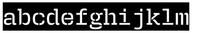 User Stencil Medium Cameo Font LOWERCASE