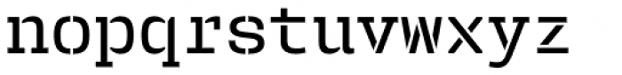 User Stencil Medium Font LOWERCASE