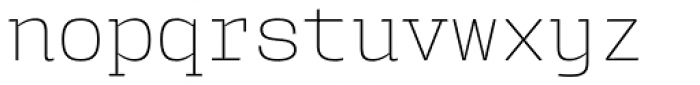 User Upright ExtraLight Font LOWERCASE