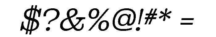 Utility Pro Extra Light Italic Font OTHER CHARS
