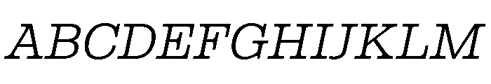 Utility Pro Extra Light Italic Font UPPERCASE