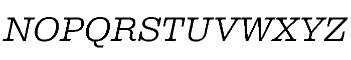 Utility Pro Extra Light Italic Font UPPERCASE