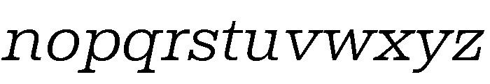 Utility Pro Extra Light Italic Font LOWERCASE