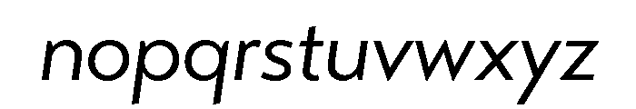 Utility Pro Italic Font LOWERCASE