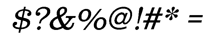 Utility Pro Light Italic Font OTHER CHARS