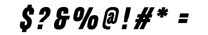 UT Glorious Black Italic Font OTHER CHARS