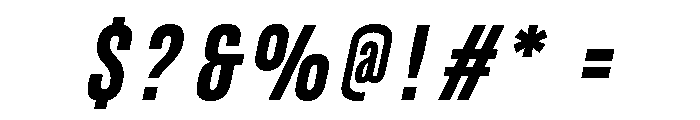 UT Glorious Bold Italic Font OTHER CHARS