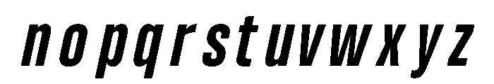 UT Glorious Bold Italic Font LOWERCASE