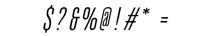 UT Glorious Extra Light Italic Font OTHER CHARS