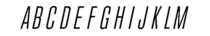 UT Glorious Extra Light Italic Font UPPERCASE