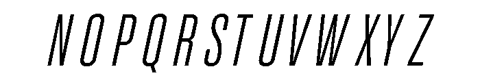UT Glorious Extra Light Italic Font UPPERCASE