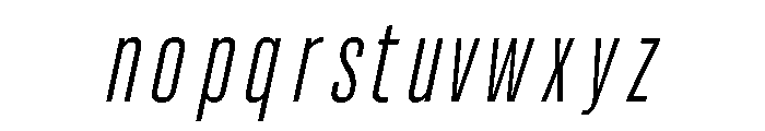 UT Glorious Extra Light Italic Font LOWERCASE