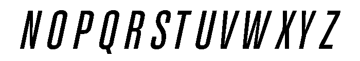 UT Glorious Italic Font UPPERCASE