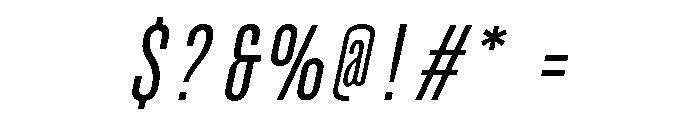 UT Glorious Light Italic Font OTHER CHARS
