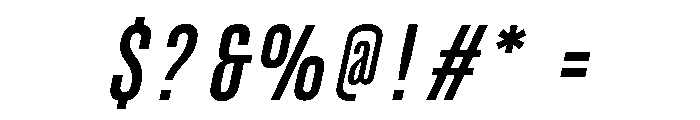 UT Glorious Medium Italic Font OTHER CHARS