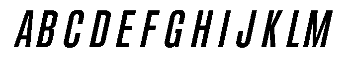 UT Glorious Medium Italic Font UPPERCASE