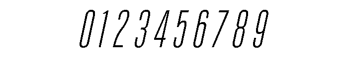 UT Glorious Thin Italic Font OTHER CHARS