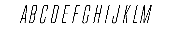 UT Glorious Thin Italic Font UPPERCASE