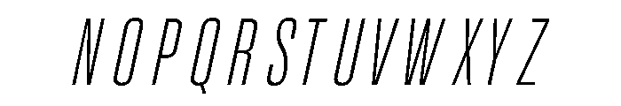 UT Glorious Thin Italic Font UPPERCASE