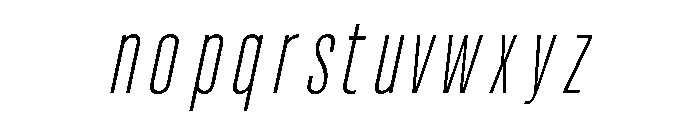 UT Glorious Thin Italic Font LOWERCASE