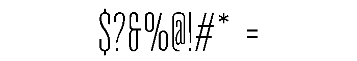 UT Glorious Thin Font OTHER CHARS