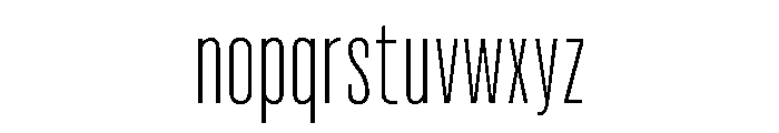 UT Glorious Thin Font LOWERCASE