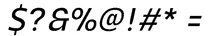 UT Montage Italic Font OTHER CHARS