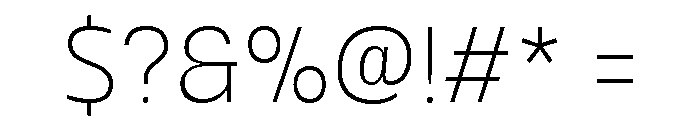 UT Montage Thin Font OTHER CHARS