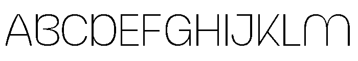 UT Montage Thin Font UPPERCASE