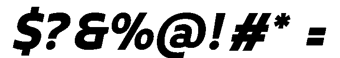 UT Rankberg Black Italic Font OTHER CHARS