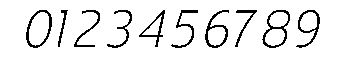 UT Rankberg Extra Light Italic Font OTHER CHARS
