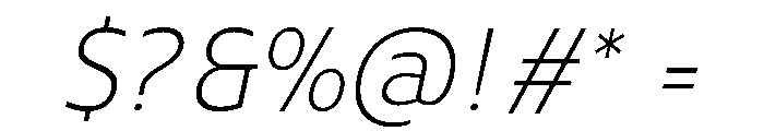 UT Rankberg Extra Light Italic Font OTHER CHARS