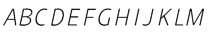 UT Rankberg Extra Light Italic Font UPPERCASE