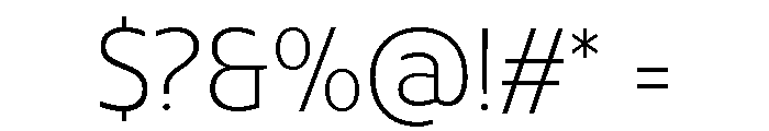 UT Rankberg Extra Light Font OTHER CHARS