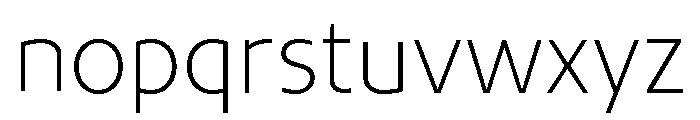 UT Rankberg Extra Light Font LOWERCASE