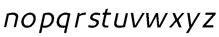 UT Rankberg Italic Font LOWERCASE