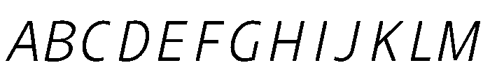 UT Rankberg Light Italic Font UPPERCASE