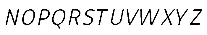 UT Rankberg Light Italic Font UPPERCASE