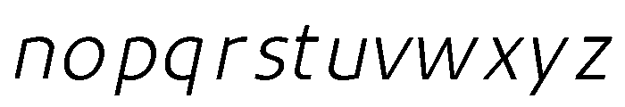 UT Rankberg Light Italic Font LOWERCASE
