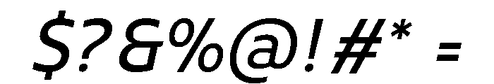 UT Rankberg Medium Italic Font OTHER CHARS