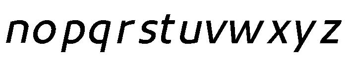 UT Rankberg Medium Italic Font LOWERCASE