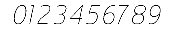 UT Rankberg Thin Italic Font OTHER CHARS