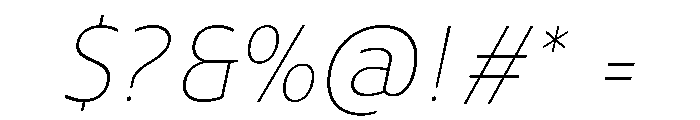 UT Rankberg Thin Italic Font OTHER CHARS