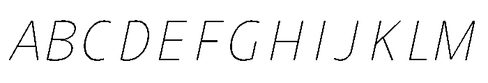 UT Rankberg Thin Italic Font UPPERCASE