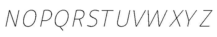 UT Rankberg Thin Italic Font UPPERCASE