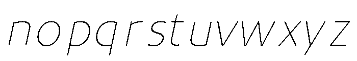 UT Rankberg Thin Italic Font LOWERCASE