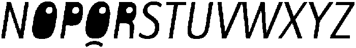 UT Ayonah Oblique otf (400) Font UPPERCASE