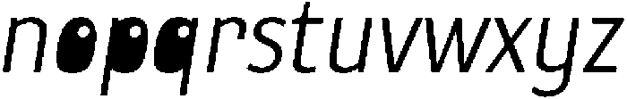 UT Ayonah Oblique otf (400) Font LOWERCASE