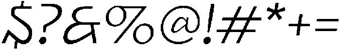 UT Cadiro Oblique otf (400) Font OTHER CHARS