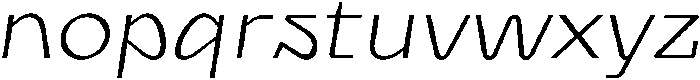 UT Cadiro Oblique otf (400) Font LOWERCASE